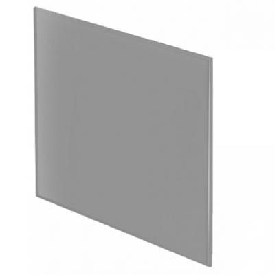 Whisper Pro-design Badkamerventilator - Ø125mm - Met Nalooptimer + Vochtsensor - Vlak Glas - Mat Grijs - Zwarte Ventilator
