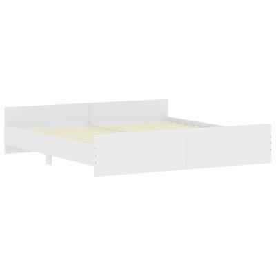 Bedframe met hoofd- en voeteneinde wit 200x200 cm