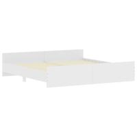 Bedframe met hoofd- en voeteneinde wit 200x200 cm - thumbnail