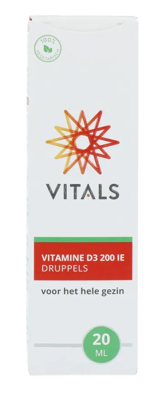 Vitals Vitamine D3 200 IE Druppels Vitals Vitamine D3 200 IE Druppels