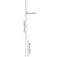 VidaXL Plantenstok spiraal 170 cm gegalvaniseerd staal 5 st - thumbnail
