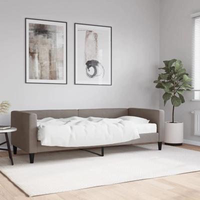 Slaapbank met matras 80x200 cm stof taupe