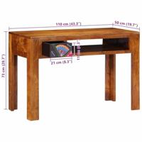 Bureau met lade Bruin 110 x 50 x 73 cm Massief acaciahout - thumbnail