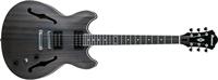 Ibanez AS53 Artcore Transparent Black Flat semi-akoestische gitaar - thumbnail