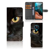 Xiaomi Poco F2 Pro | Telefoonhoesje | Met pasjeshouder | Zwarte Kat - thumbnail