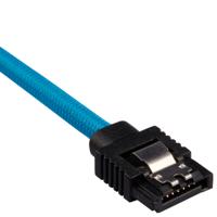 Corsair Premium SATA3-kabel (6 Gbps, 30 cm), met ommanteling, blauw - thumbnail