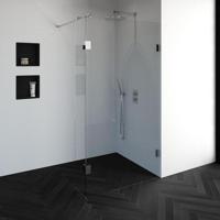BRAUER Void inloopdouche helder glas 110x200 met 30 zijwand incl. glascoating chroom GS-VOI2H11030200CE - thumbnail