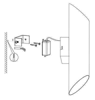 Eglo WandlampAgolada Up - Down zwart met koperbruin - 94804