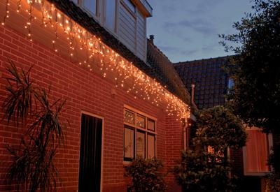 CONNECT DE LUXE KOPPELVERLICHTING ICICLE LIGHTS 100LED CLASSIC 400X35CM 30 STRENGEN, RUBBER KABEL ZWART - Annas collection