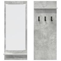 Wandgemonteerde kapstok met plank Beton grijs 70 x 10 x 90 cm - thumbnail