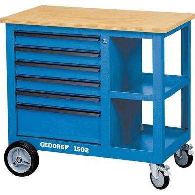Gedore 6620540 1502 - werkbank op wielen 6 laden 875 x 950 x 550 mm (b x h x d) 950 x 870 x 550 mm