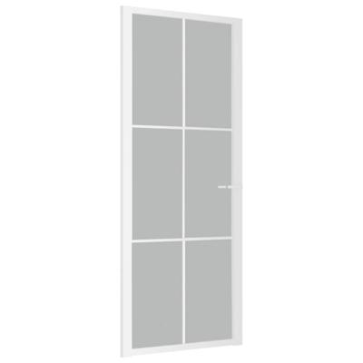 VidaXL Binnendeur 83x201,5 cm matglas en aluminium wit