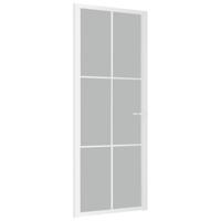 VidaXL Binnendeur 83x201,5 cm matglas en aluminium wit - thumbnail