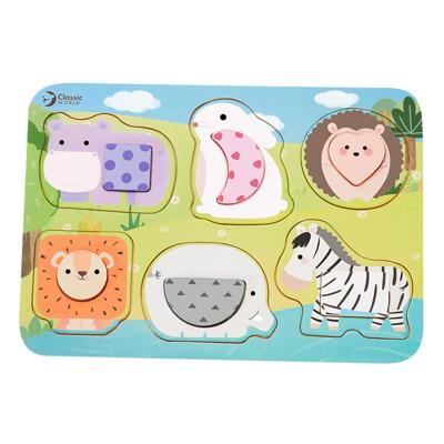 Classic World world houten puzzel wilde dieren, 13st.