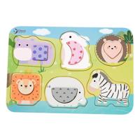 Classic World world houten puzzel wilde dieren, 13st. - thumbnail