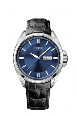Horlogeband Hugo Boss HB-188-1-14-2543 / HB659302482 Leder Zwart 22mm