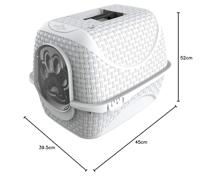 Bama Pet Kattenbak 41.8x50.5x39.6 cm Wit - thumbnail