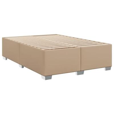 Boxspring met matras kunstleer cappuccinokleurig 160x200 cm