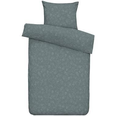 Dekbedovertrek Vedor - grijs/blauw - 140x220 cm - Leen Bakker