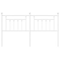 Hoofdbord 180 cm metaal wit - thumbnail