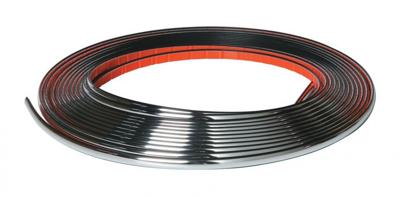Race Sport decoratiestrip PVC 8 meter x 7 mm chroom