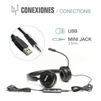 Hoofdtelefoon met microfoon iggual iggual Zwart - thumbnail