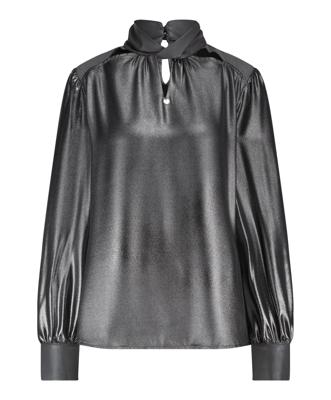 Zip73 Twisted Collar Blouse W25/205/02/045 Blouse 045 Metallic Grey