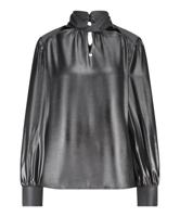 Zip73 Twisted Collar Blouse W25/205/02/045 Blouse 045 Metallic Grey - thumbnail