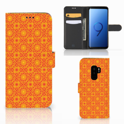 Samsung Galaxy S9 Plus Telefoon Hoesje Batik Oranje Samsung Galaxy S9 Plus Telefoon Hoesje Batik Oranje
