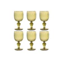 Set van bekers Home ESPRIT Groen Kristal Lakens 250 ml (6 Stuks) - thumbnail