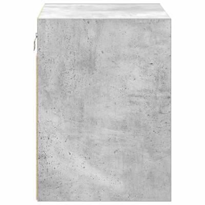 Garage wandkast betongrijs bewerkt hout