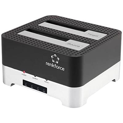 Renkforce RF-DOCKING-02 USB-A 3.0 SATA 6 Gb/s 2 poorten Met clone-functie Renkforce RF-DOCKING-02 USB-A 3.0 SATA 6 Gb/s 2 poorten Met clone-functie