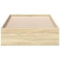 Bedframe met lades bewerkt hout sonoma eikenkleurig 100x200 cm - thumbnail