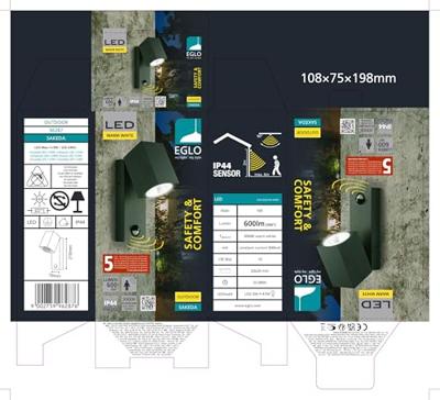 Eglo LedspotSakeda met bewegingssensor - 96287