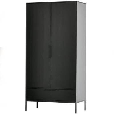 WOOOD Kledingkast 'Adam' 2-deurs, kleur Zwart