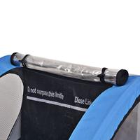 Fietstrailer 30 kg grijs en blauw - thumbnail