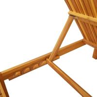 Ligstoel met kussen Bruin 200 x 55 x 94cm Massief acaciahout - thumbnail