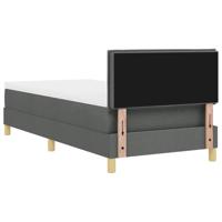 Boxspringbed met matras met matras Donkergrijs 90 x 200 cm Stof - thumbnail