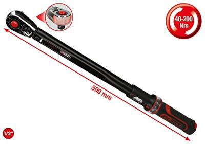 KS Tools ERGOTORQUE®precision 516.1542 Momentsleutel Met ratel 1/2 (12,5 mm) 40 - 200 Nm