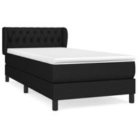Boxspring met matras stof zwart 100x200 cm - thumbnail