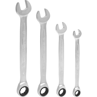 KS Tools 503.4204 5034204 Ringsleutel met ratelset Sleutelbreedte (metrisch) 10 - 19 mm