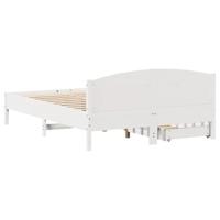 Bedframe zonder matras massief grenenhout wit 120x190 cm - thumbnail