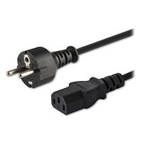 Savio CL-89 electriciteitssnoer Zwart 1,2 m IEC C13 IEC Type E (3.4 mm, 3.1 mm) - thumbnail