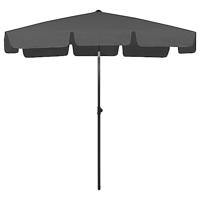 VidaXL Strandparasol 200x125 cm antracietkleurig - thumbnail