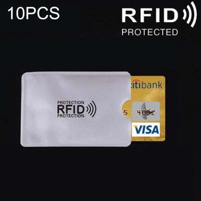 10 stuks aluminiumfolie RFID blokkeren Credit Card ID Bank Card Case Card houder Cover grootte: 9.1 * 6 3 cm