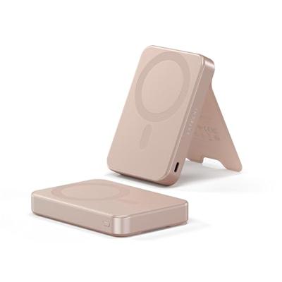 Satechi OntheGo magnetische Qi2 Powerbank met Stand (10.000mAh/20W) - Desert Rose