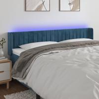 Hoofdbord LED 163x16x78/88 cm fluweel donkerblauw - thumbnail