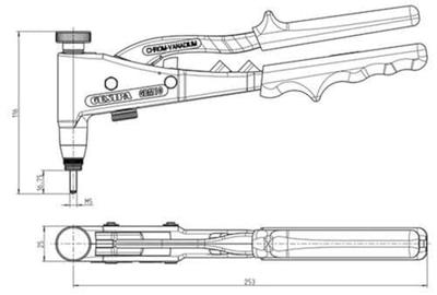 Gesipa 1434761 Popnagelmachine 260 mm 1 stuk(s)