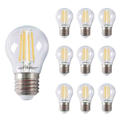 10x E27 LED Filament - 4 Watt 470 lumen - 2700K warm wit licht - Grote fitting - Vervangt 40 Watt - G45 vorm