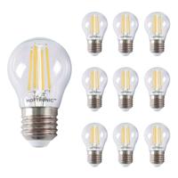10x E27 LED Filament - 4 Watt 470 lumen - 2700K warm wit licht - Grote fitting - Vervangt 40 Watt - G45 vorm - thumbnail